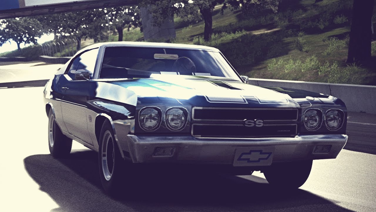 Classic car in showroom